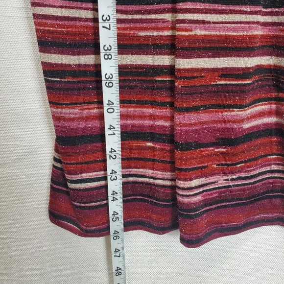 Lane Bryant Midi Dress Womens 18/20 2x Colorful Stripes Sparkle Tie Waist Party - Picture 12 of 14